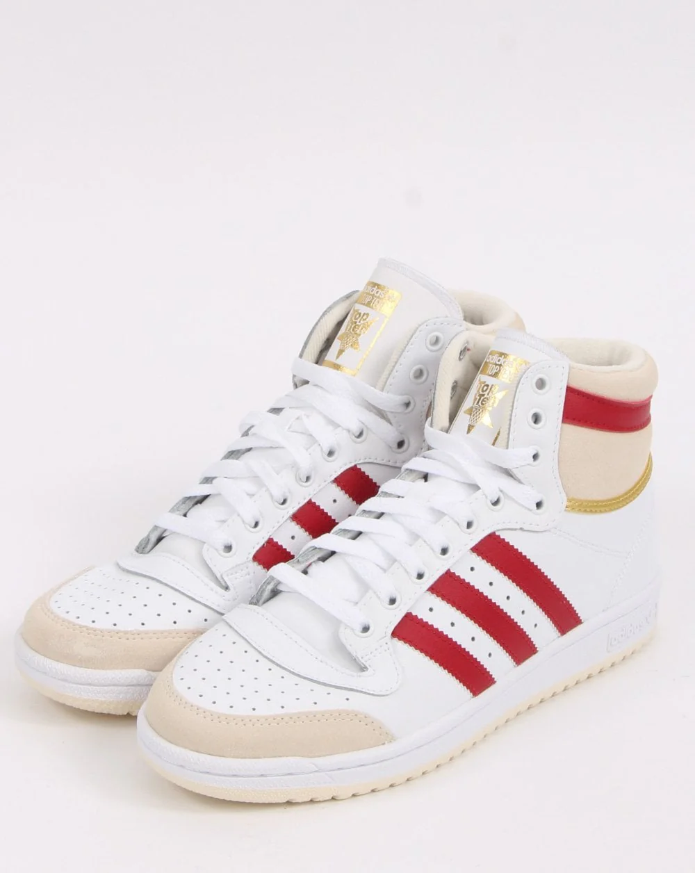 Adidas Top Ten Trainers White/Victory Red - Image 3