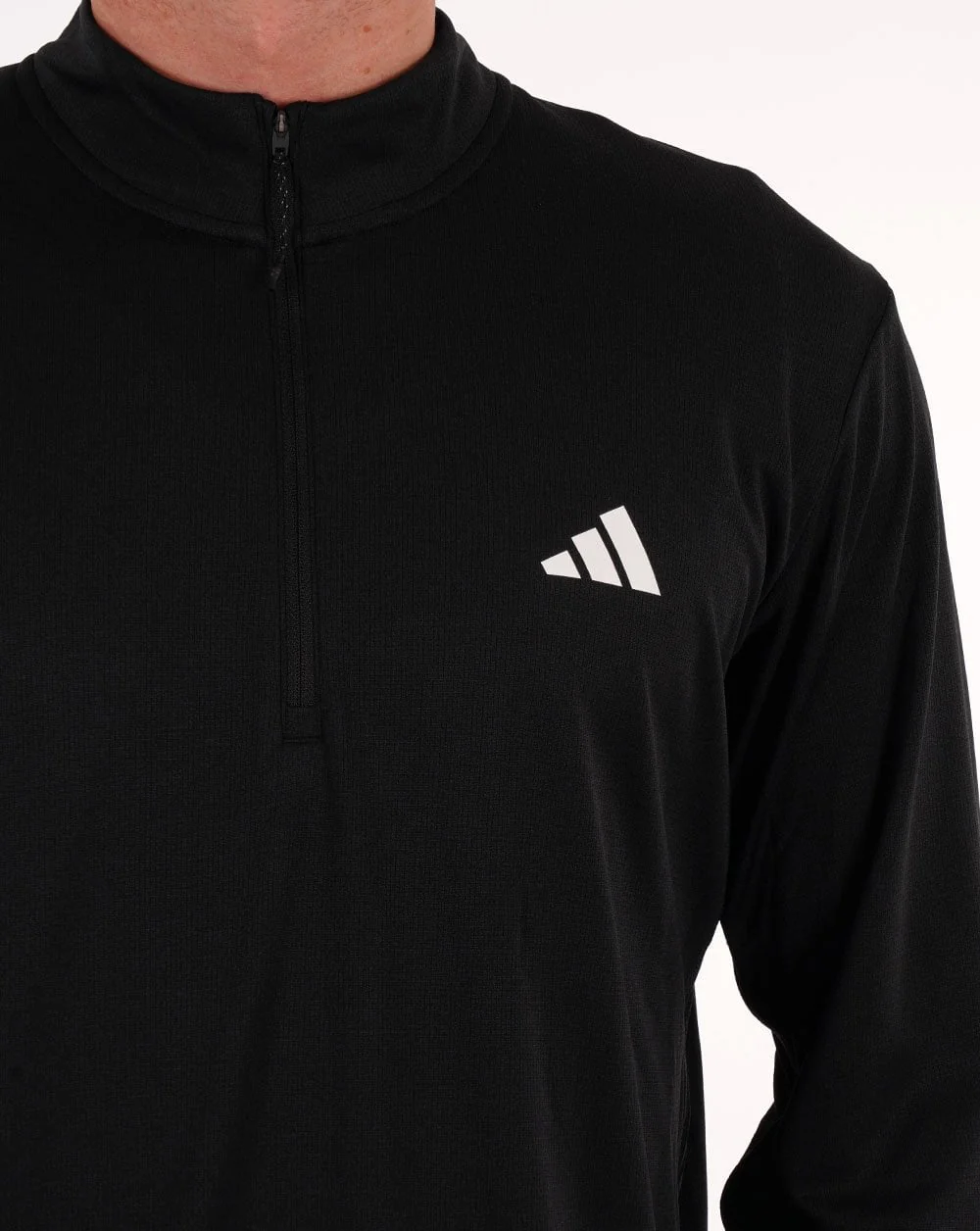 Adidas Training Essentials 1/4 Zip Sweatshirt Black/White - Image 3
