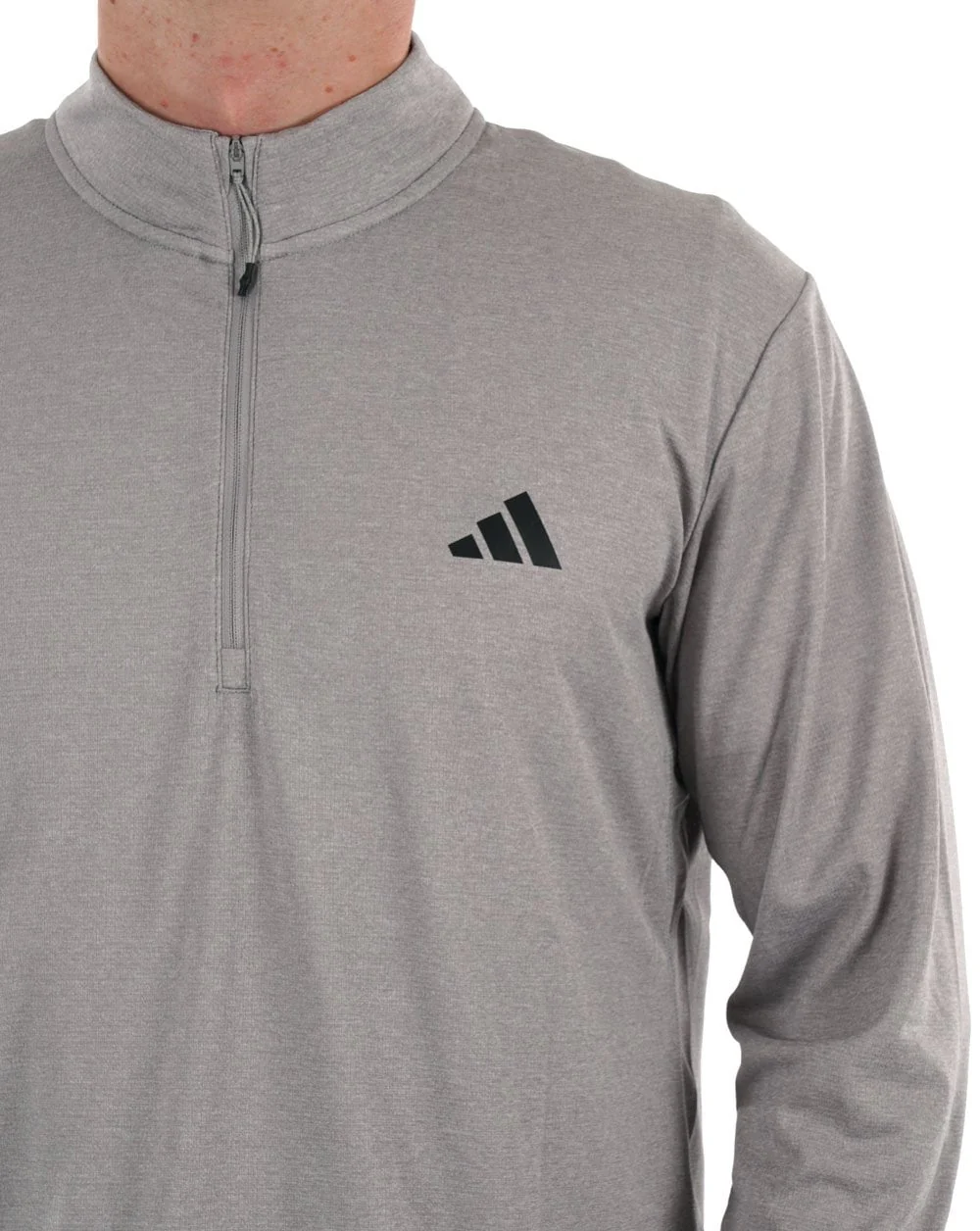 Adidas Training Essentials 1/4 Zip Sweatshirt Grey Heather - Image 2
