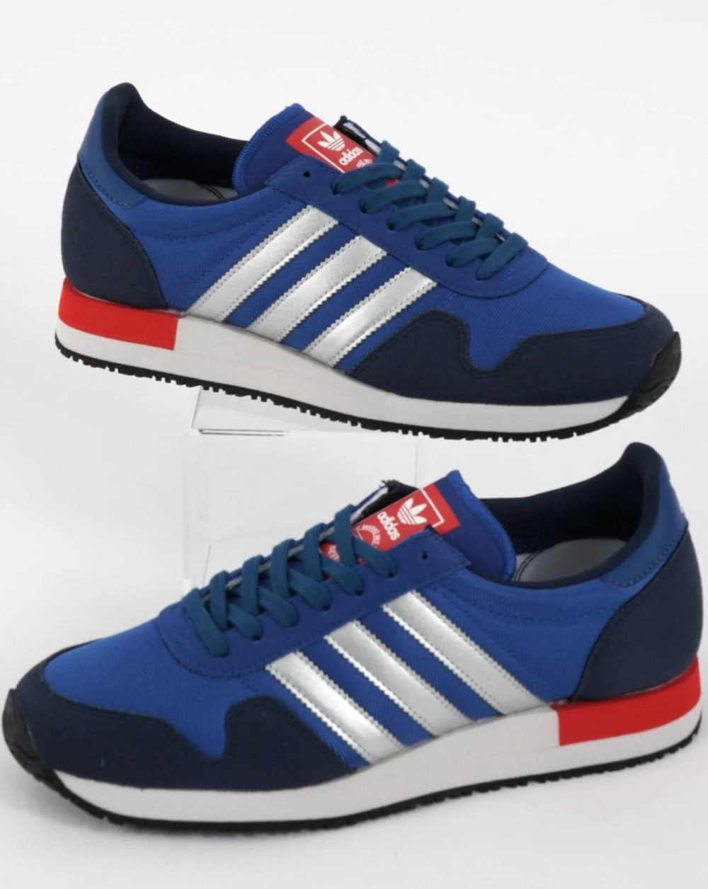 Adidas USA 84 Trainers Royal/Silver/Navy - Image 4
