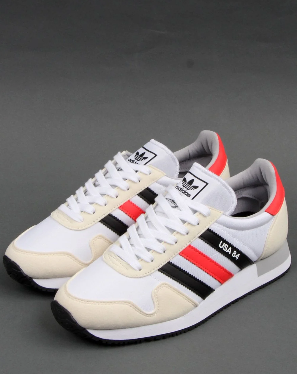 Adidas Usa 84 Trainers White/Black/Red - Image 4