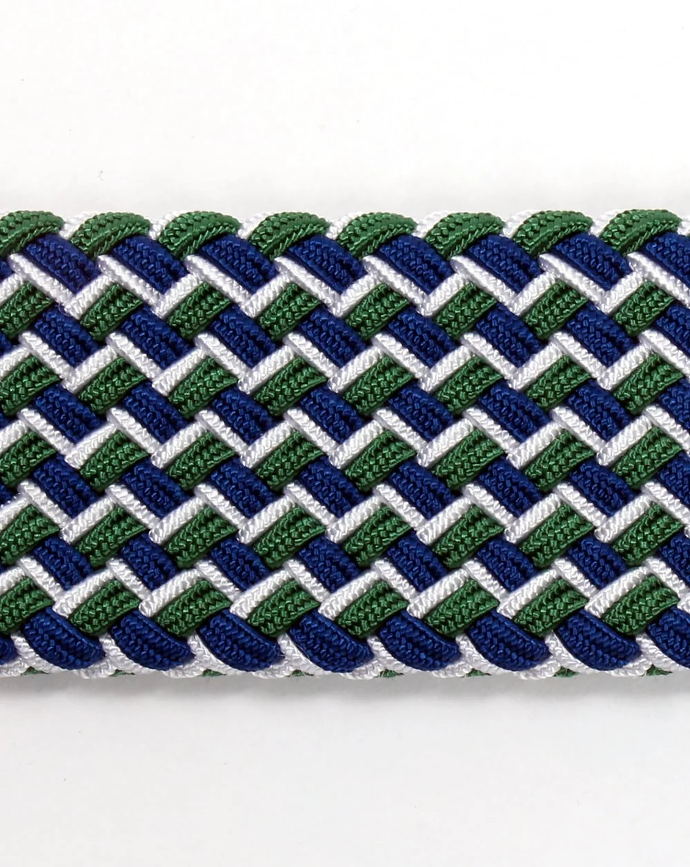 Andersons Woven Leather Trim Belt Green/blue - Image 4