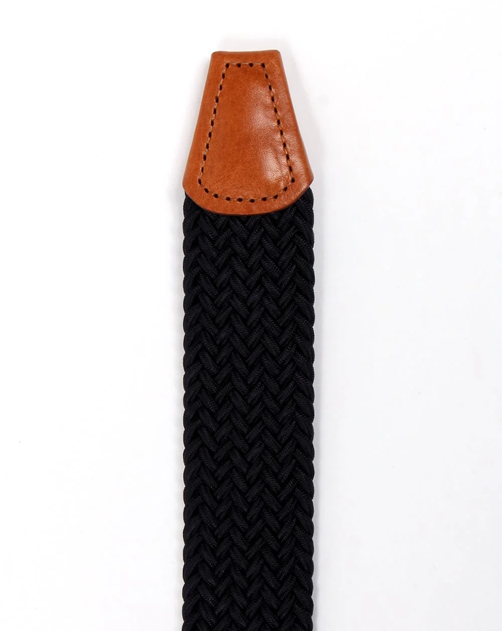 Andersons Woven Leather Trim Belt Navy/tan - Image 3
