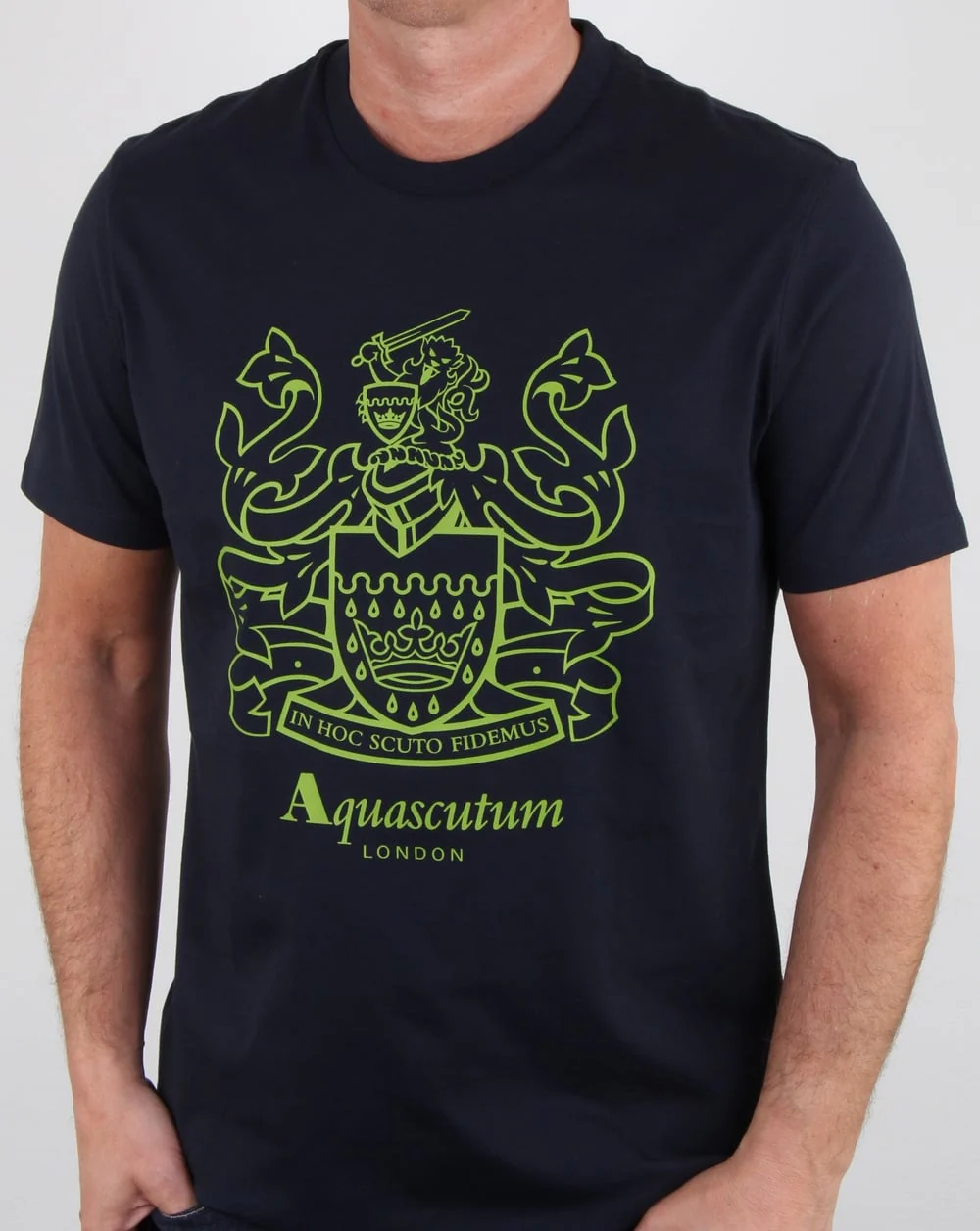 Aquascutum Aldis Crest T Shirt Navy