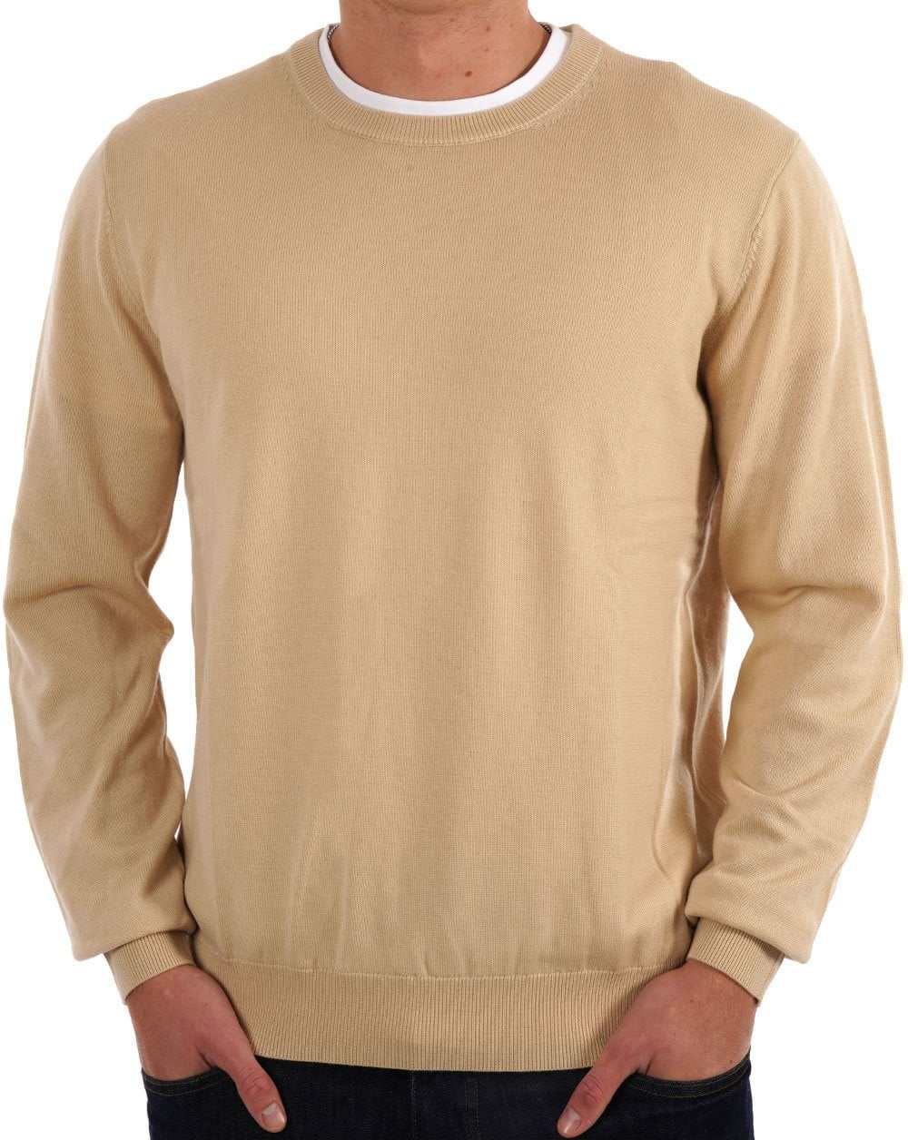 Aquascutum Club Check Elbow Knit Light Stone - Image 2