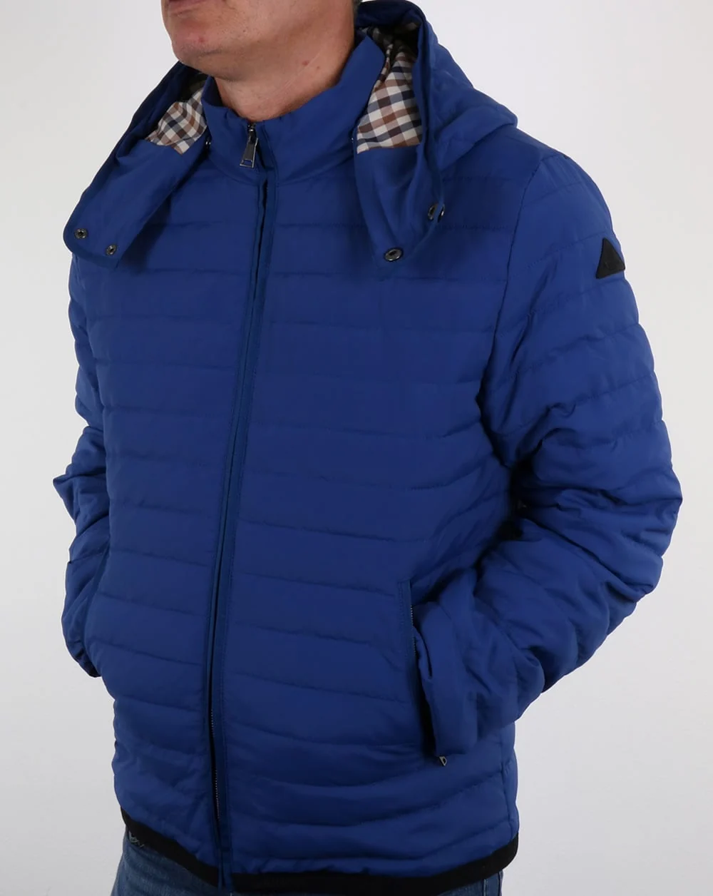 Aquascutum Emmett Quilted Jacket Bright Blue - Image 4