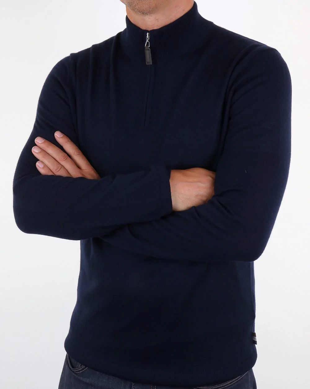 Aquascutum Hamilton Half Zip Knit Navy - Image 2