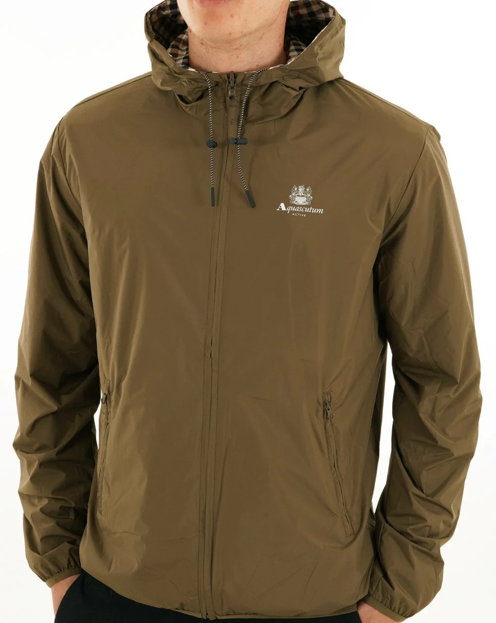 Aquascutum Hooded Sailor Reversible Jacket Army Green - Image 2