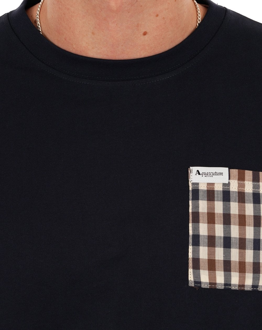 Aquascutum Iconic Pocket Crew Sweat Navy - Image 2