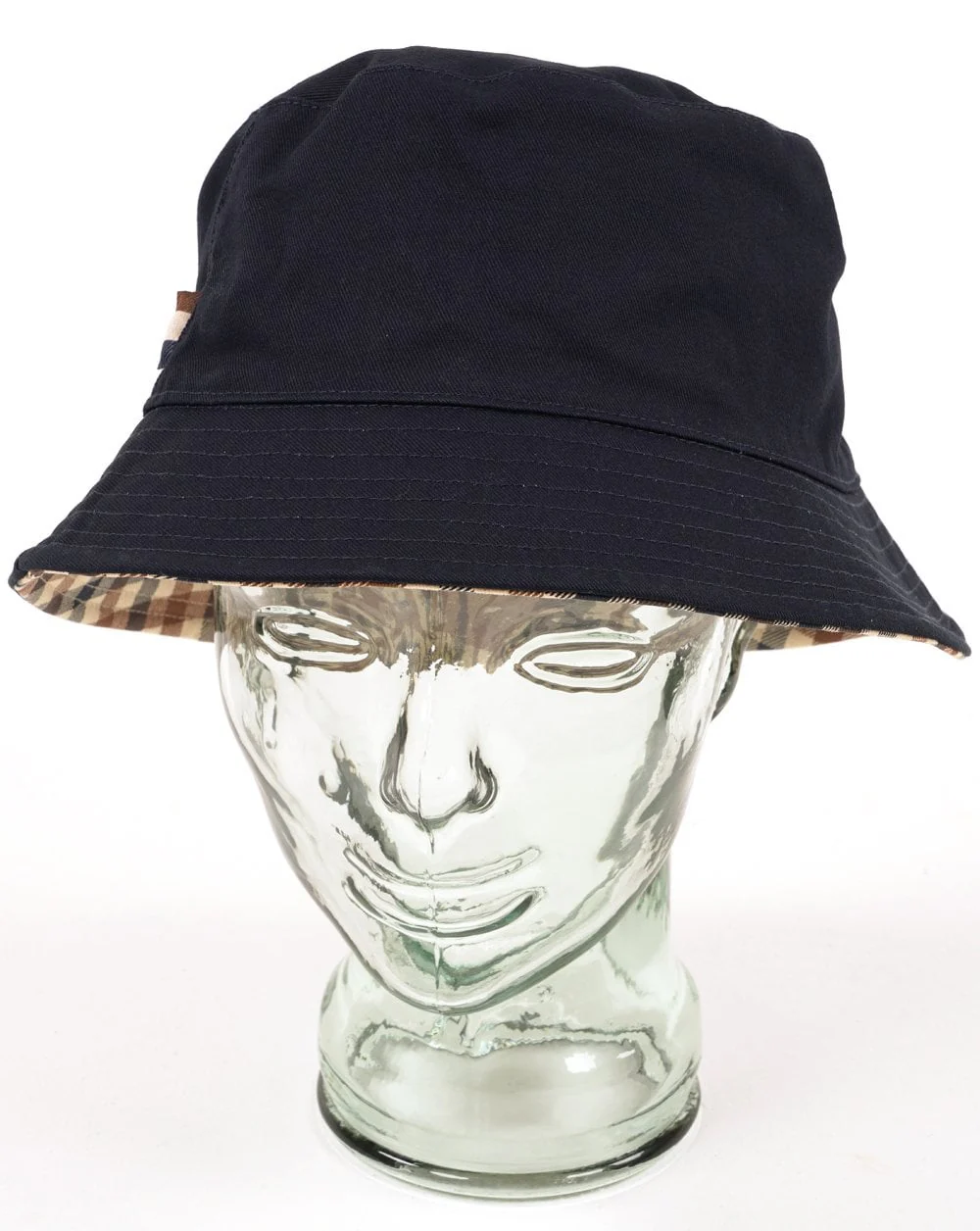 Aquascutum Iconic Reversible Bucket Hat Check/Navy - Image 2
