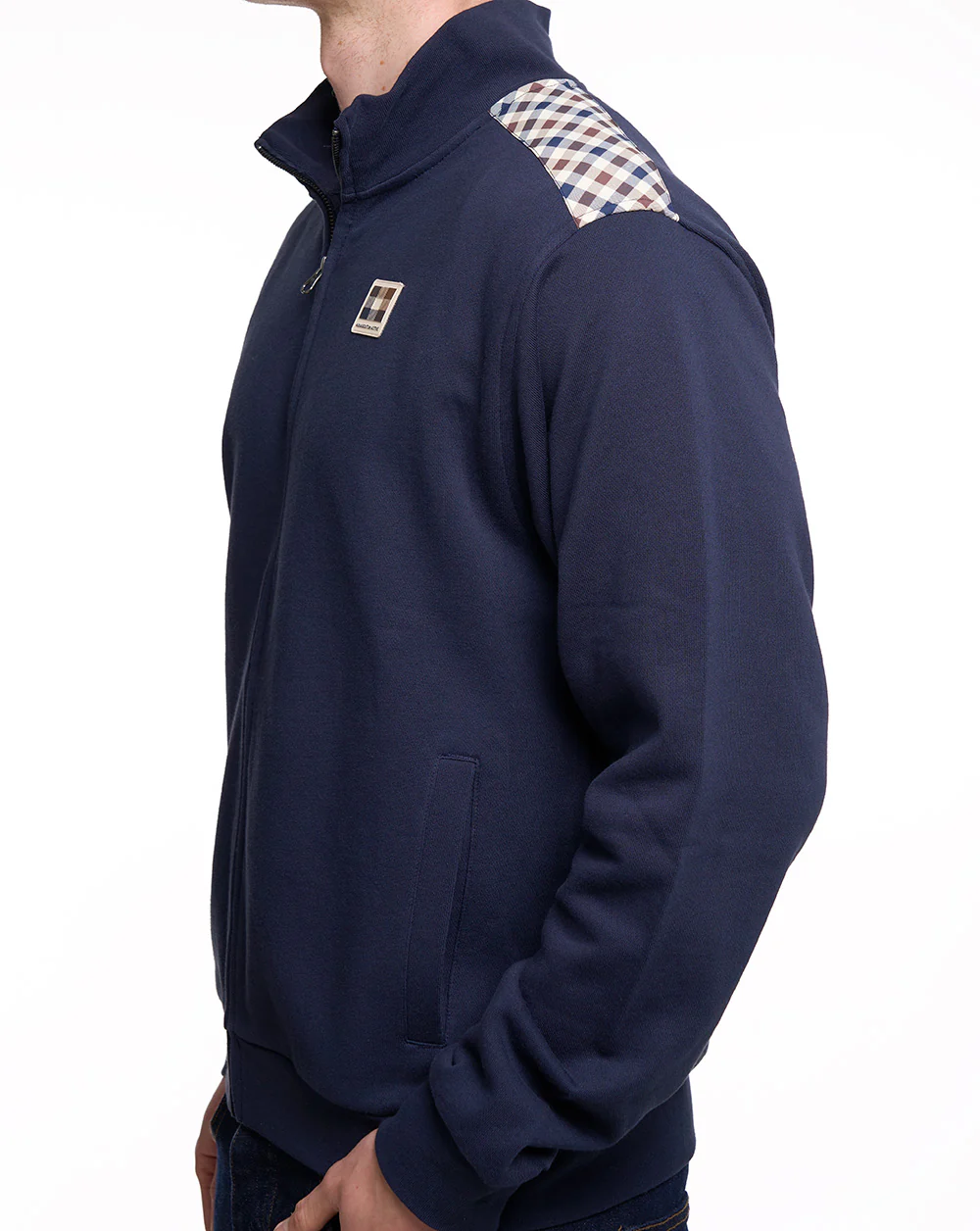 Aquascutum Lamina FZ Sweatshirt Navy - Image 2