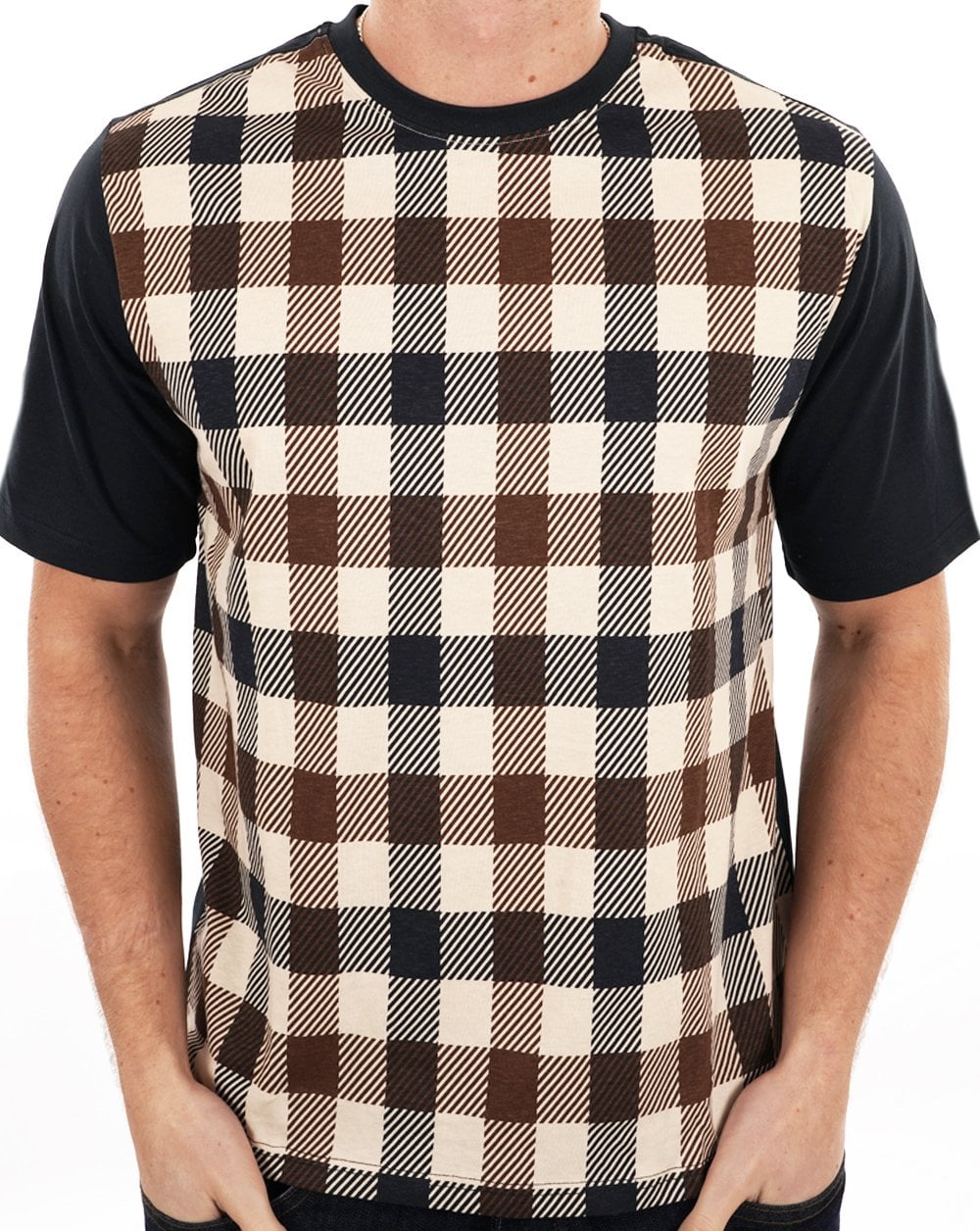 Aquascutum Macro Iconic Front T Shirt Navy - Image 3