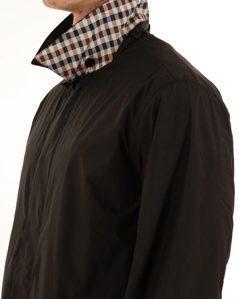 Aquascutum Packable Trench Coat Black - Image 4