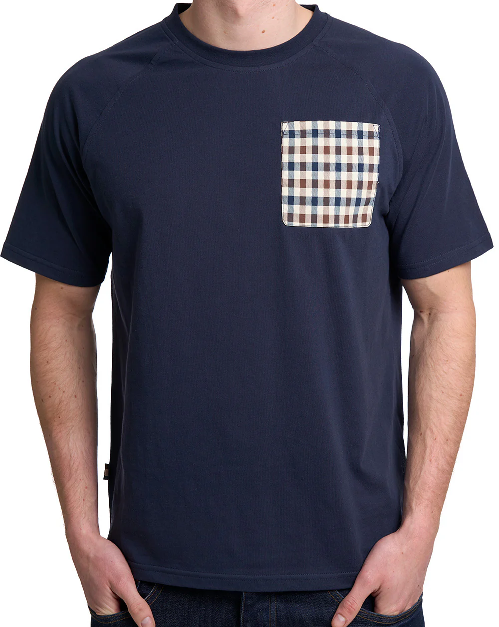 Aquascutum Raglan Pocket T-Shirt Navy - Image 2