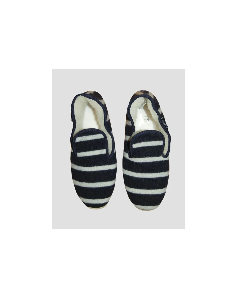 Armor-lux Wool Slippers Navy/ecru - Image 2