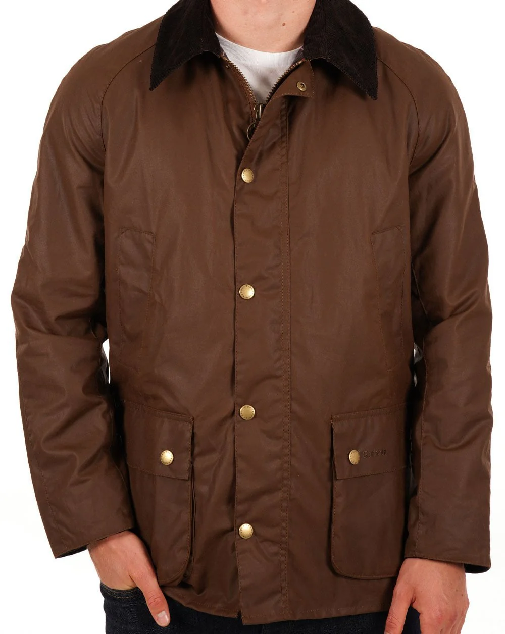 Barbour Ashby Wax Jacket Brown - Image 4