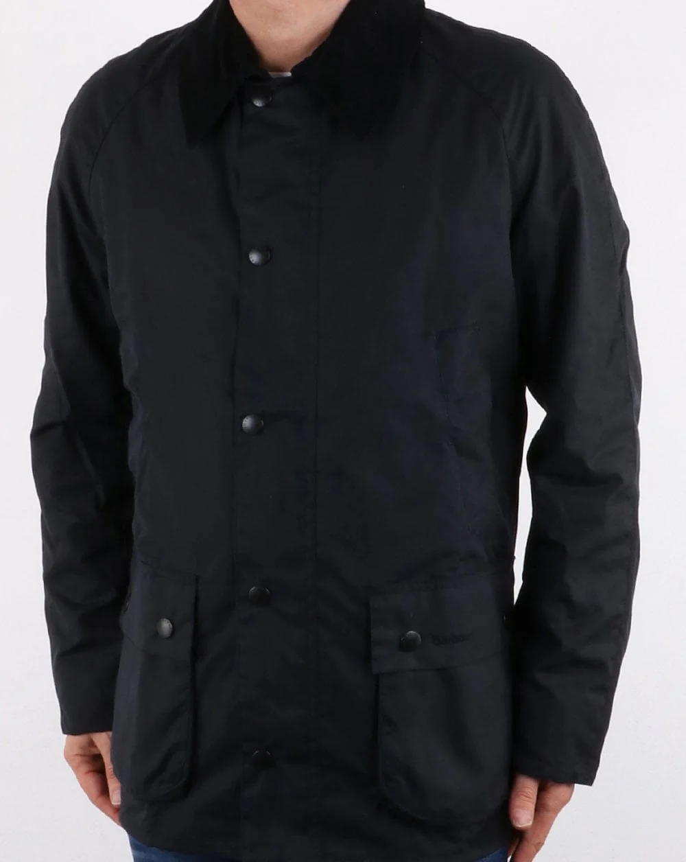 Barbour Ashby Wax Jacket Navy - Image 3