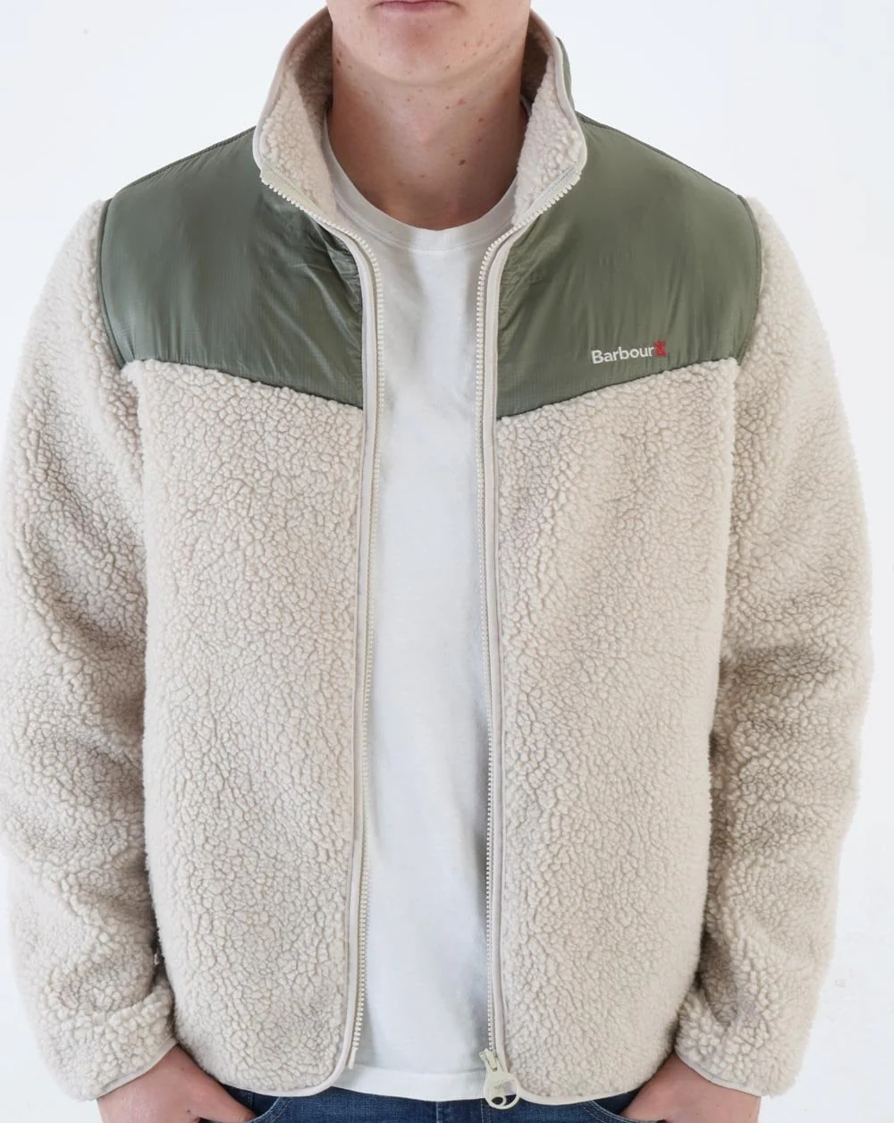 Barbour Axis Fleece Ecru - Image 5