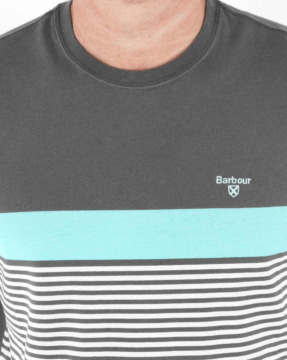 Barbour Braeside T-shirt Charcoal - Image 2
