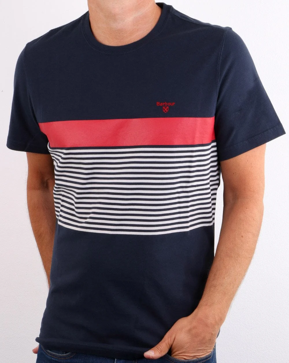 Barbour Braeside T-shirt Navy - Image 2