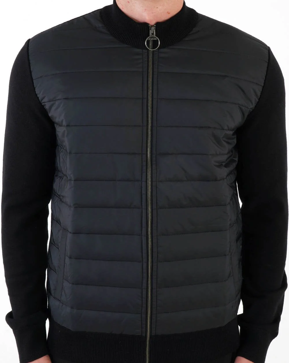 Barbour Carn Baffle Zip Through Black - Image 2