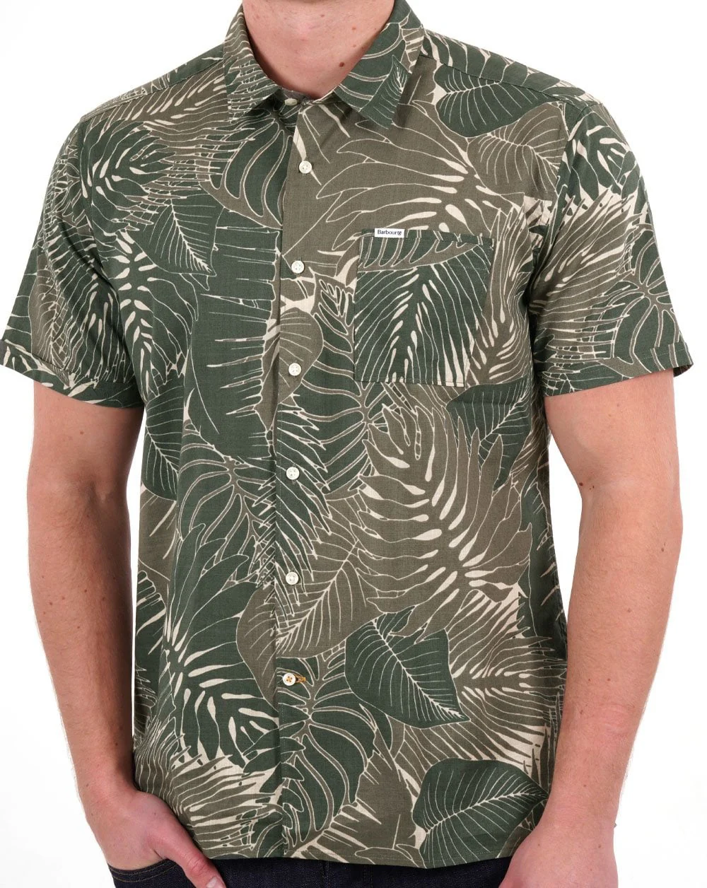 Barbour Corwall Summer SS Shirt Olive - Image 3
