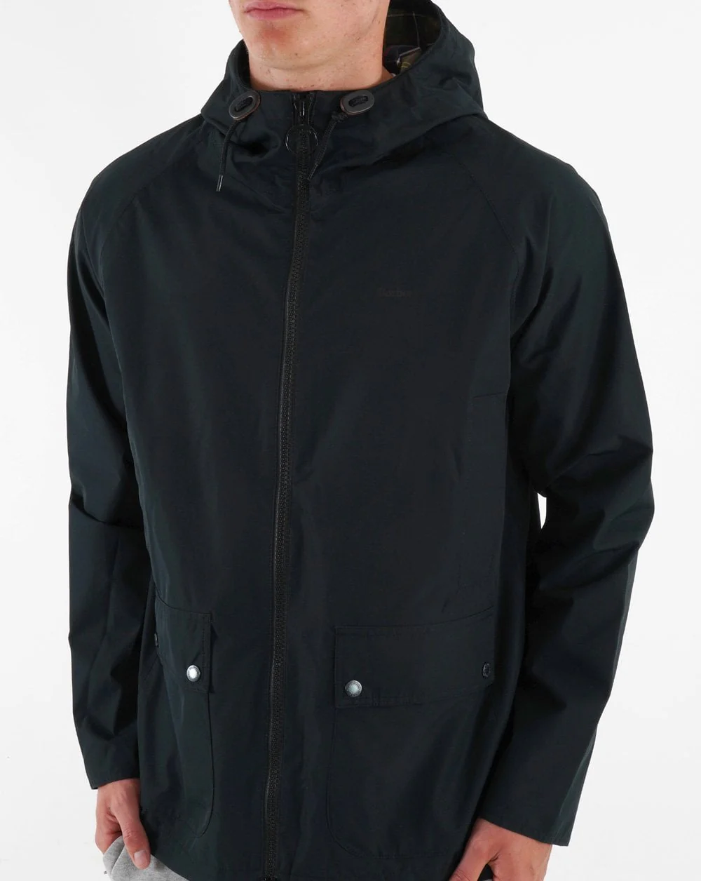 Barbour Domus Hooded Jacket Black - Image 2