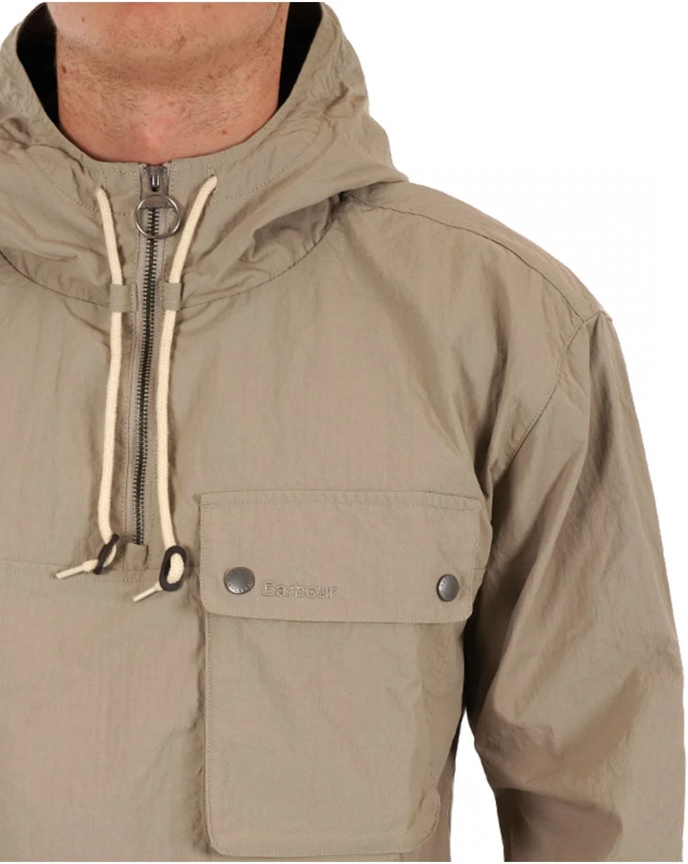 Barbour Durham Hooded OH Jacket Concrete - Image 2