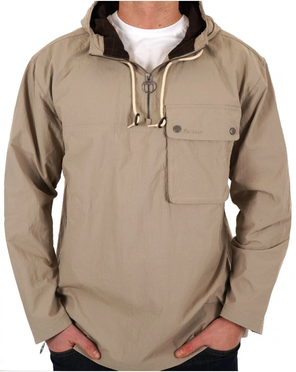 Barbour Durham Hooded OH Jacket Concrete - Image 3