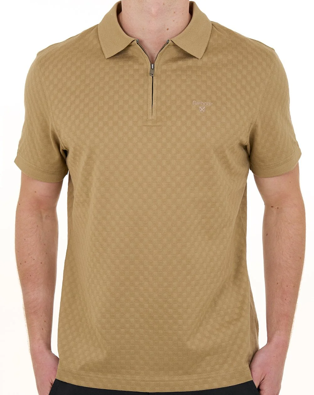 Barbour Hockham Tailored Polo Washed Stone - Image 3