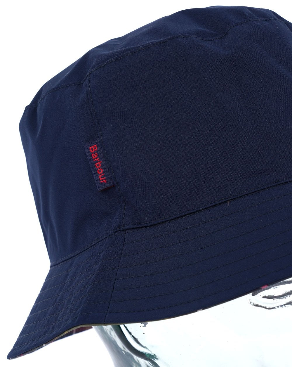Barbour Hutton Reversible Bucket Hat Navy/Classic Tartan - Image 4