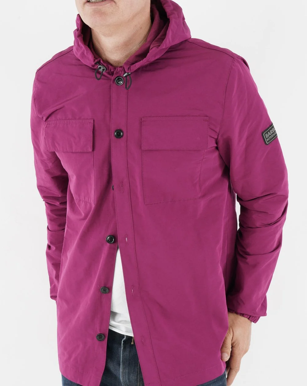 Barbour International Amplifier Overshirt Magenta - Image 4
