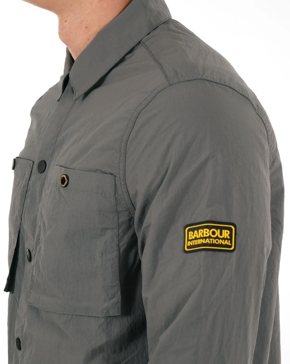 Barbour International Cadwell Overshirt Slate Grey - Image 2