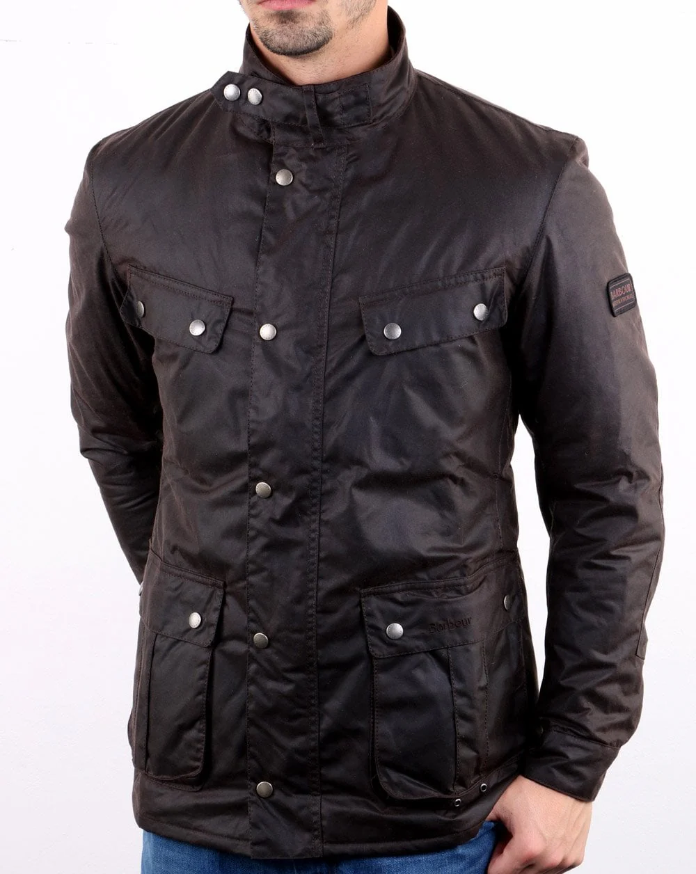 Barbour International Duke Wax Jacket Rust - Image 5