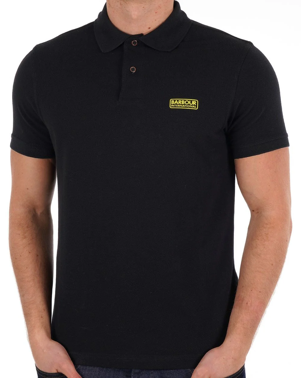 Barbour International Essential Polo Black - Image 3