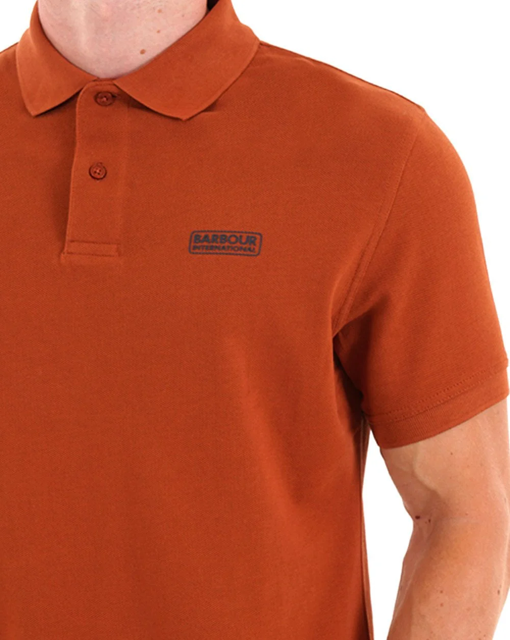 Barbour International Essential Polo Dark Ginger - Image 2