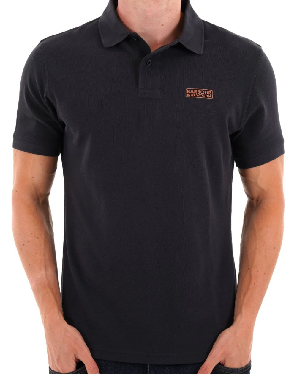 Barbour International Essential Polo Dark Navy - Image 3