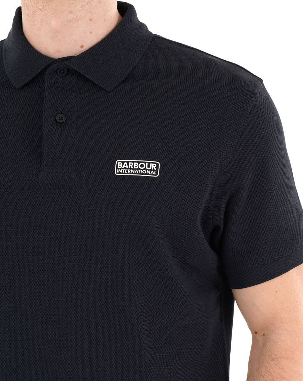 Barbour International Essential Polo Dark Navy/White - Image 2