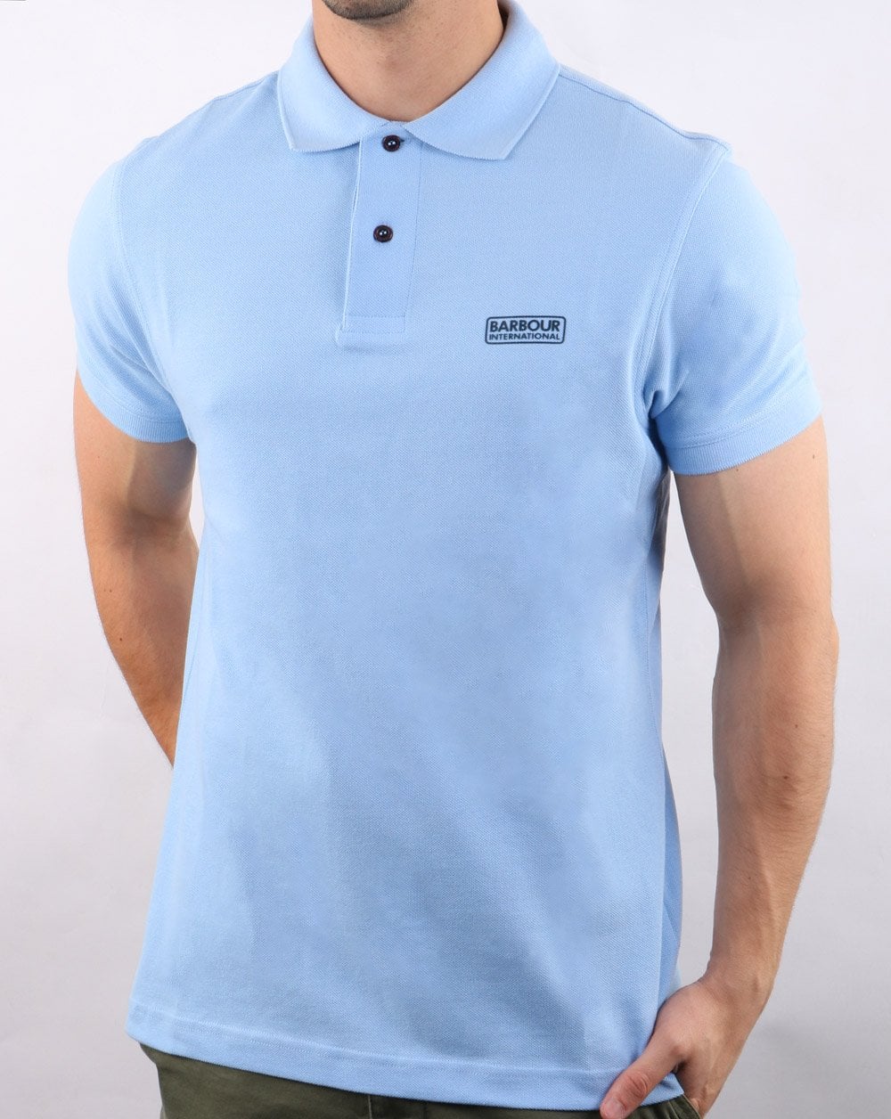 Barbour International Essential Polo Sky - Image 2
