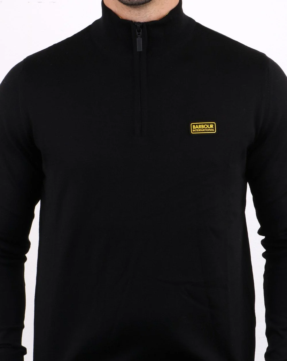 Barbour International Half Zip Merino Black - Image 4