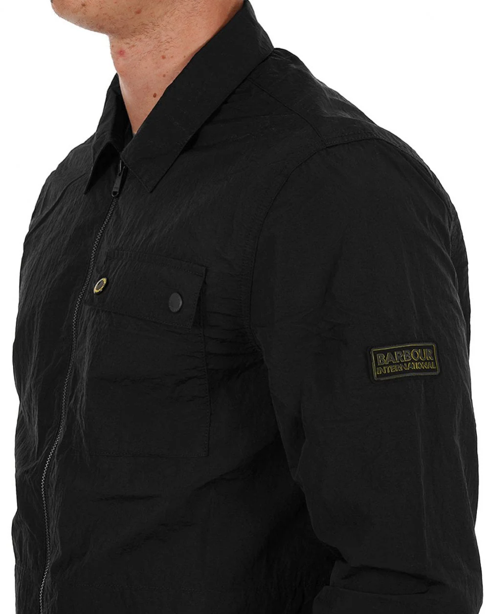 Barbour International Inline Overshirt Black - Image 2