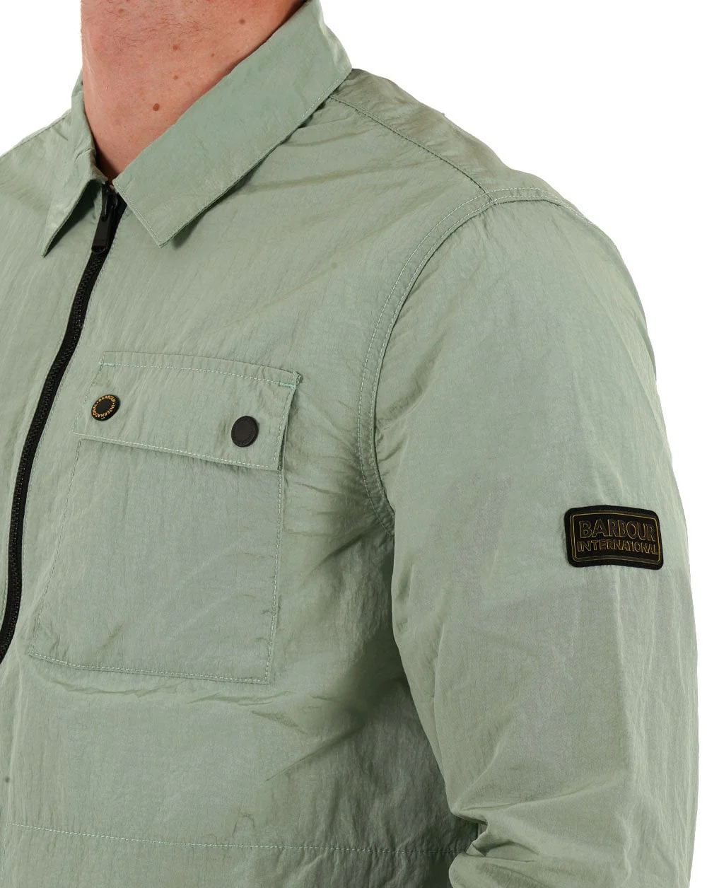 Barbour International Inline Overshirt Granite Green - Image 2