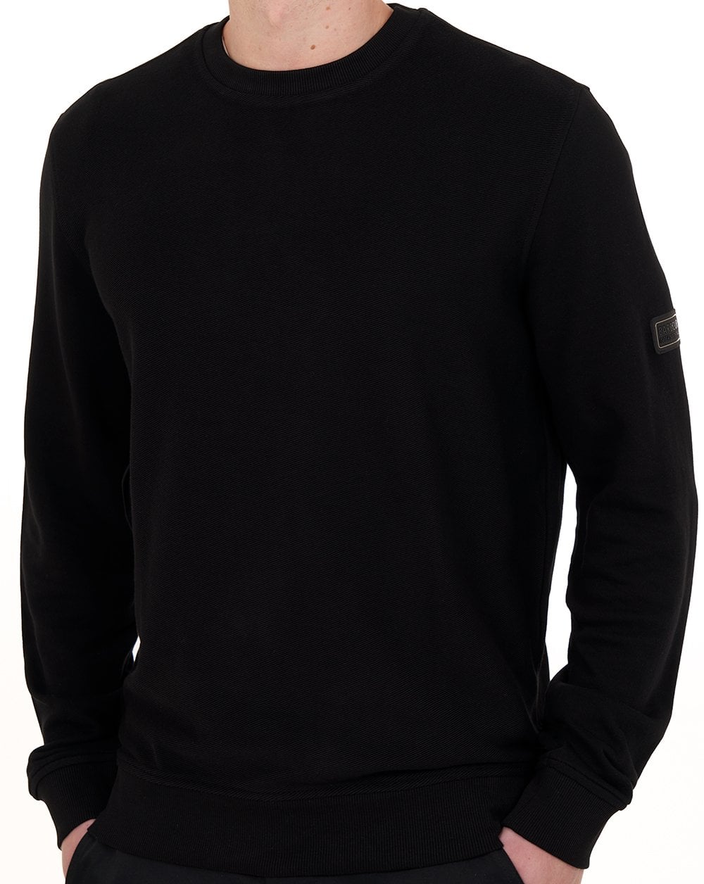 Barbour International Kaspain Crew Sweat Black - Image 2