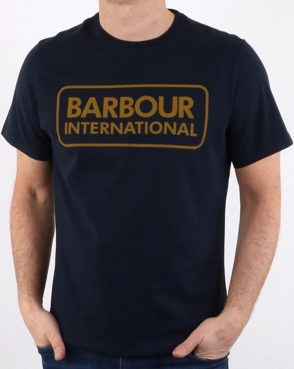 Barbour International Logo T-shirt Navy - Image 2