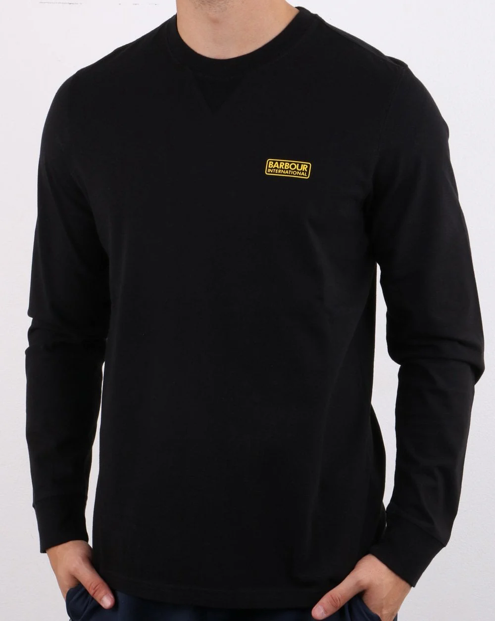 Barbour International Long Sleeve Logo Tee Black