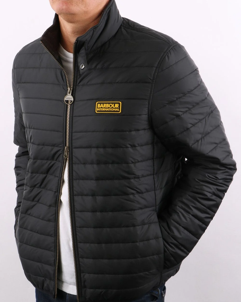 Barbour International Mind Quilt Jacket Black - Image 2