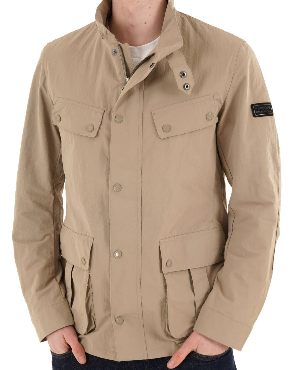 Barbour International Modern Showerproof Duke Jacket Coriander - Image 2
