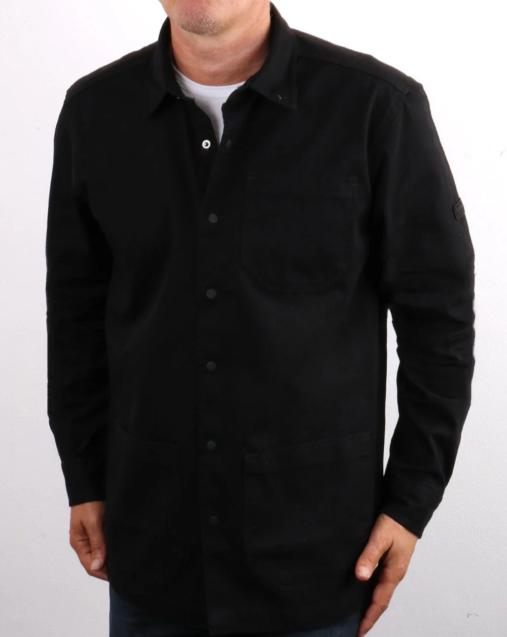 Barbour International Patch Overshirt Black - Image 3