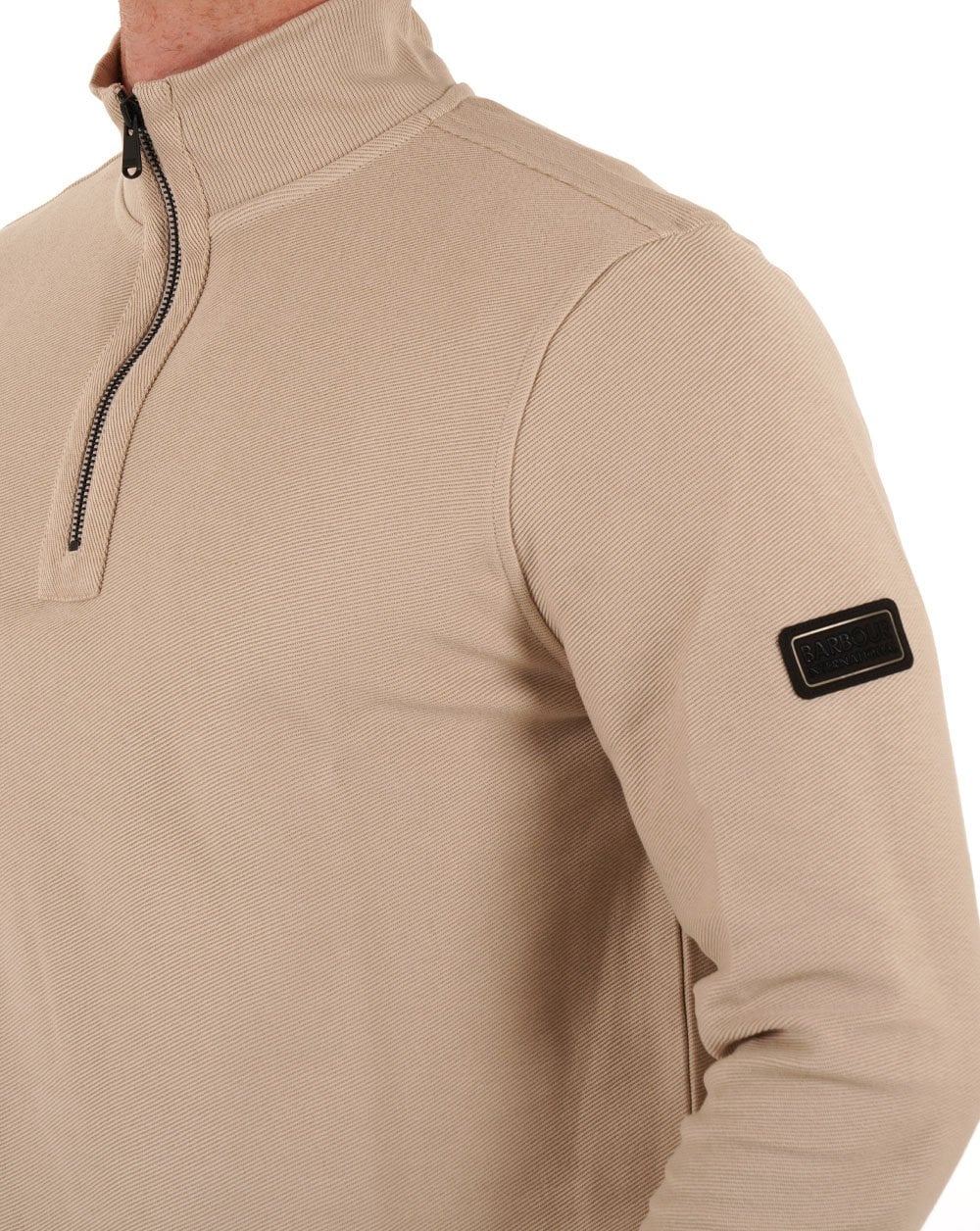 Barbour International Samuel Funnel Neck Sweatshirt Mist - Image 3