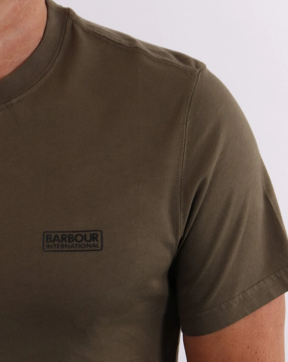 Barbour International Small Logo T-shirt Dusky Khaki - Image 2